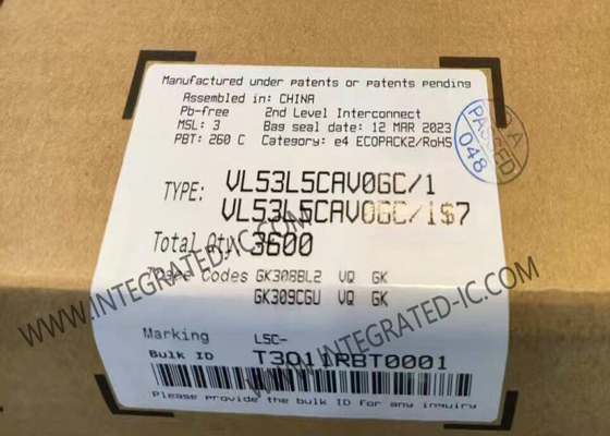 أجهزة الاستشعار IC VL53L5CAV0GC/1 ToF أجهزة استشعار المسافة 3.3V أجهزة استشعار القرب من حاسوب الطيران