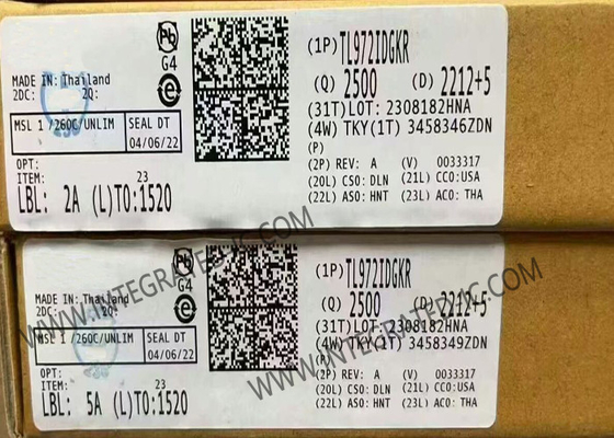 TL972IDGKR رقاقة الدوائر المتكاملة مزدوجة 12V 12MHz مكبرات تشغيل منخفضة الضوضاء