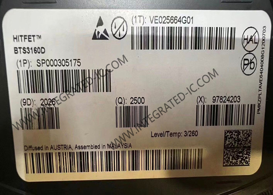 BTS3160D رقاقة الدائرة المتكاملة 10Ω مفاتيح الطاقة الذكية المنخفضة الجانب IC TO-252-5
