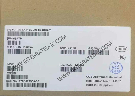 AT45DB081E-SHN-T ذاكرة IC رقاقة ذاكرة غير متقلبة 8Mbit SPI متسلسلة أو ذاكرة فلاش