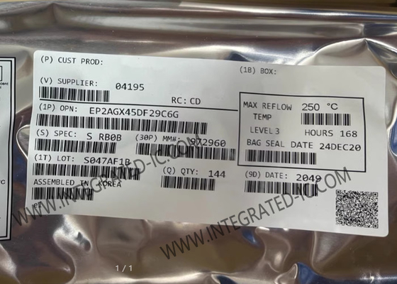 صفحة بوابة قابلة للبرمجة في الميدان EP2AGX45DF29C6G 3.35Mbit رقاقة منطقية قابلة للبرمجة FPGA