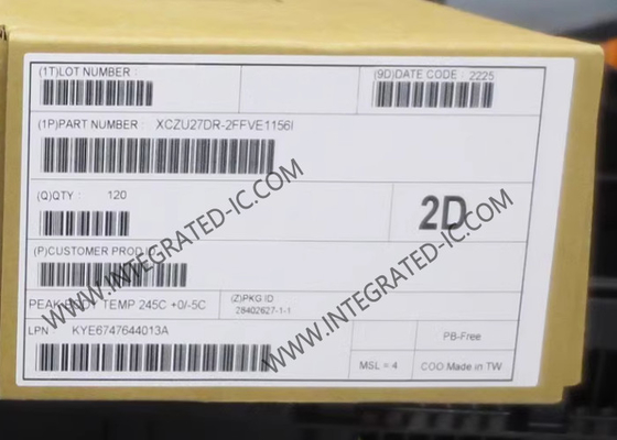 رقاقة المعالج الذكي XCZU27DR-2FFVE1156I Zynq UltraScale + RFSoC Gen 1 SoC التكيفية FBGA-1156