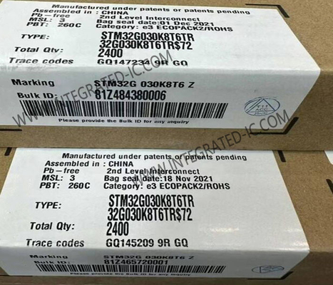 STM32G030K8T6TR وحدة التحكم الدقيقة MCU 64MHz وحدة التحكم الدقيقة ذات النواة الواحدة 32 بت LQFP-32