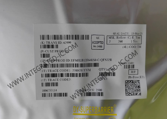 EFM8LB12F64ES0-C-QFN32R وحدة التحكم الدقيقة MCU 72 MHz وحدة التحكم الدقيقة 8-بيت QFN-32 حزمة
