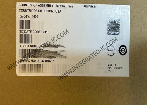 AD421BRZRL الحلبة المتكاملة الشريحة حلقة مدعومة 4mA إلى 20 mA تحويلات الرقمية إلى التناظرية