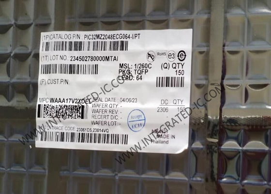 وحدة التحكم الدقيقة PIC32MZ2048ECG064-I/PT وحدة التحكم الدقيقة ذات 32 بت مع واجهات الرسومات