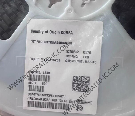 MPXV6115V6T1 جهاز استشعار IC -115 إلى 0 kPa مقياس ومستشعر الضغط المطلق SOP-8