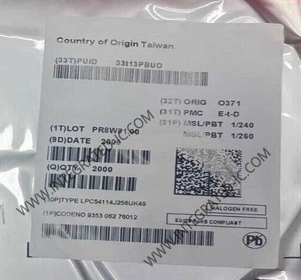 LPC54114J256UK49 وحدة التحكم الدقيقة MCU 100MHz وحدة التحكم الدقيقة ثنائية النواة 32 بت WLCSP49