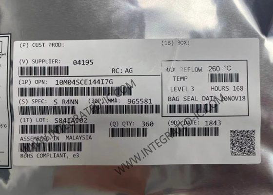 مجموعة بوابة قابلة للبرمجة في الميدان 10M04SCE144I7G 144-LQFP MAX 10 FPGA الدوائر المتكاملة 450MHz