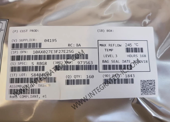 10AX027E3F27E2SG المجال قابل للبرمجة بوابة التسلسل الأداء العالي Arria 10 GX FPGA IC