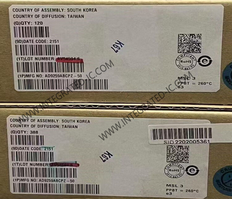 AD9259ABCPZ-50 رقاقة الدائرة المتكاملة 14-بيت ADC 50MSPS المحول التناظري إلى الرقمي