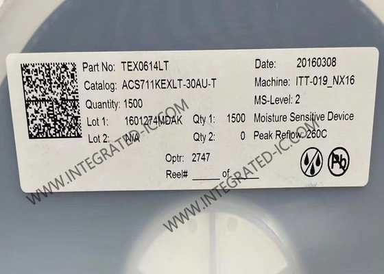 ACS711KEXLT-30AU جهاز استشعار IC 30A تأثير هال جهاز استشعار تيار خطي QFN12