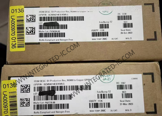 BCM54214EB1KMLG Ethernet IC منفذ واحد RGMII ناقل إيثرنت جيجابيت QFN68