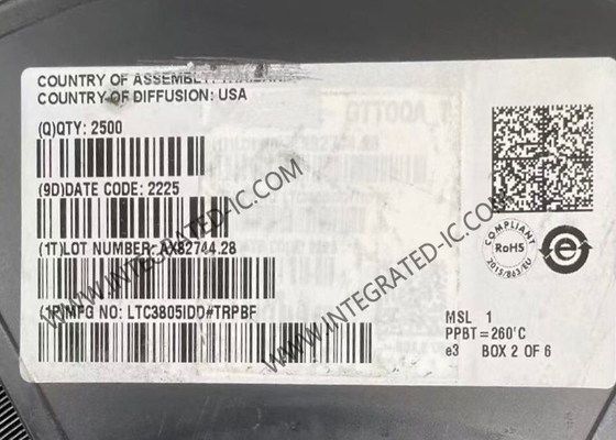 LTC3805IDD رقاقة الدوائر المتكاملة معدل التردد الحالي وضع Flyback DC/DC Controller
