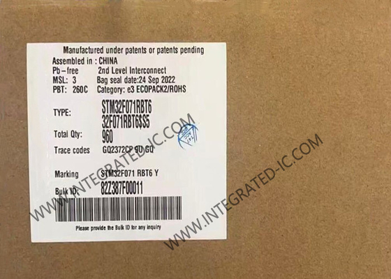 STM32F071RBT6 وحدة التحكم الدقيقة 128KB فلاش وحدة التحكم الدقيقة STM32F0