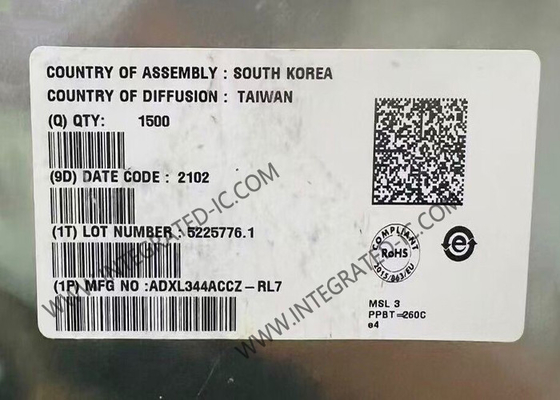ADXL344ACCZ أجهزة الاستشعار IC 3- محور أجهزة تسريع الناتج الرقمي LGA-16 أجهزة استشعار الحركة