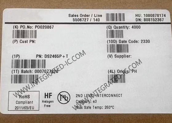DS2465P رقاقة الدوائر المتكاملة DeepCover محتمية المصادقة TSOC-6 1-Wire Controller