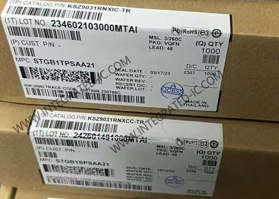 IC Ethernet KSZ9031RNXIC جهاز إرسال إيثرنت جيجابيت مع واجهة RGMII QFN-48