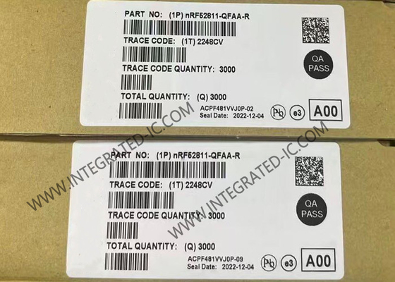 NRF52811-QFAA-R BT IC 2.4GHz طاقة منخفضة BT 5.4 SoC QFN48 BT 5.4 نظام على رقاقة