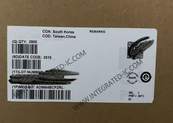 وحدة الاتصالات اللاسلكية AD9864BCPZRL 3.3V مستقبل RF منخفض الطاقة IC LFCSP-48