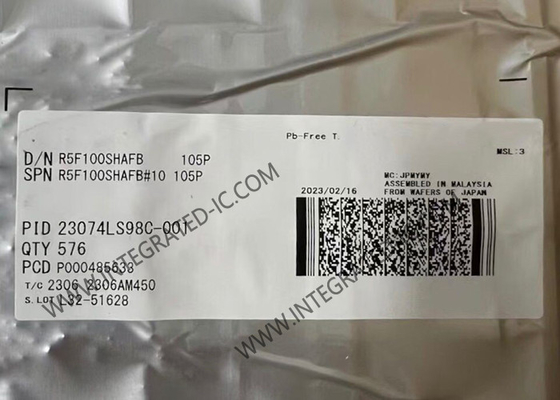 R5F100SHAFB وحدة التحكم الدقيقة MCU طاقة منخفضة وظيفة عالية RL78/G13 وحدة التحكم الدقيقة