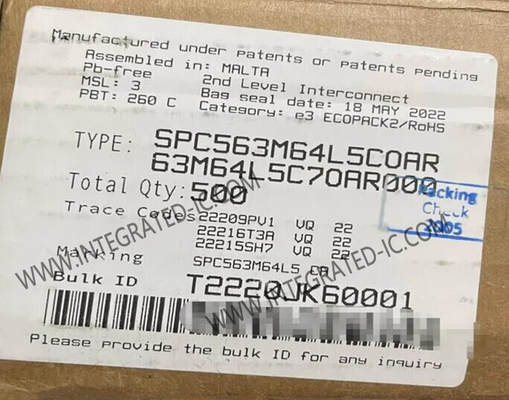 SPC563M64L5COAR وحدة التحكم الدقيقة MCU بنية الطاقة 32 بت MCU لتطبيقات محركات الطاقة للسيارات