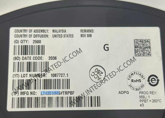 LT4351IMS حلقة متكاملة شريحة ORing وحدة تحكم MSOP10 MOSFET الديود أو وحدة تحكم