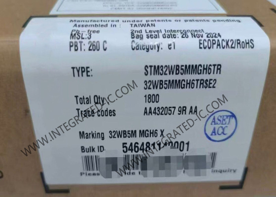BT IC STM32WB5MMGH6TR 2.4GHz BT طاقة منخفضة 5.4 و 802.15.4 الوحدة