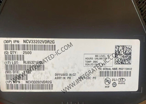 NCV33202VDR2G حلقة متكاملة رقاقة السكك الحديدية إلى السكك الحديدية I / O مكبر تشغيلي عالي الخروج