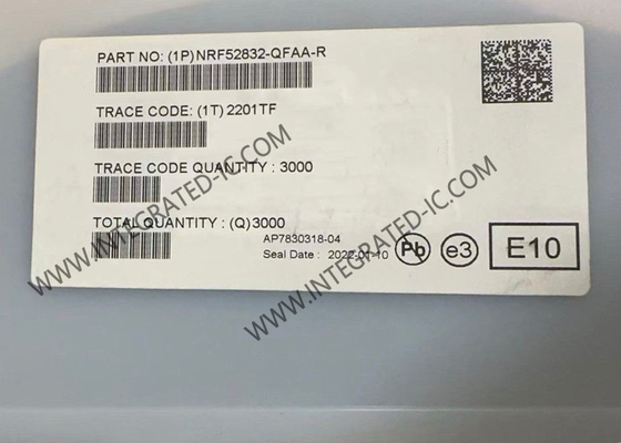 BT IC NRF52832-QFAA Smart 2.4GHz Multiprotocol RF System على الشريحة 48-VFQFN حزمة