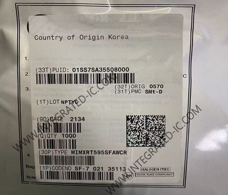 MIMXRT595SFAWCR وحدة التحكم الدقيقة MCU ذو النواة المزدوجة الذراع القشرة-M33 i.MX RT500 وحدة التحكم الدقيقة المتقاطعة