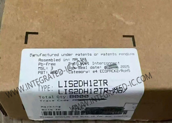 LIS2DH12TR أجهزة الاستشعار IC MEMS أجهزة الاستشعار الرقمية للخروج الحركية 3 محورات متسارع خطي