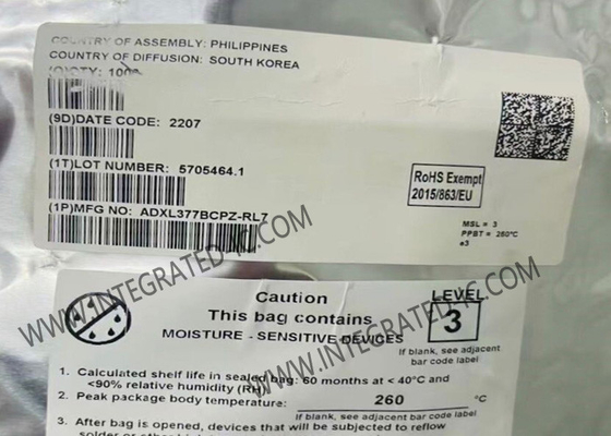 ADXL377BCPZ أجهزة الاستشعار IC الكهرباء المنخفضة الصغيرة 3- المحورية المسرع