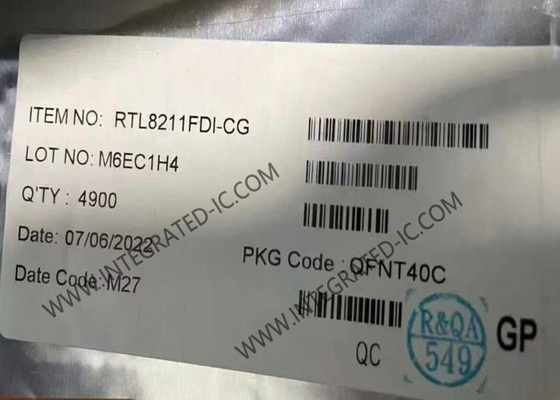 RTL8211FDI-CG Ethernet IC متكاملة للغاية 10/100/1000M Ethernet Transceiver