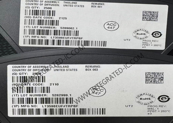 LT3598EUF رقاقة الدوائر المتكاملة 6 سلسلة LED Driver IC 30mA LED Lighting Driver IC