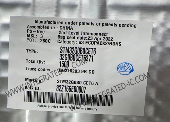 وحدة التحكم الدقيقة المدمجة STM32G0B0CET6 32 بت أحادية النواة 64 ميجا هرتز 512 كيلو بايت