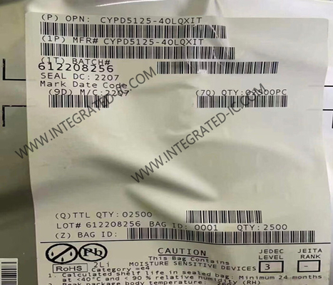 CYPD5125-40LQXIT رقاقة الدوائر المتكاملة وحدة تحكم منفذ USB من النوع C عالية السرعة