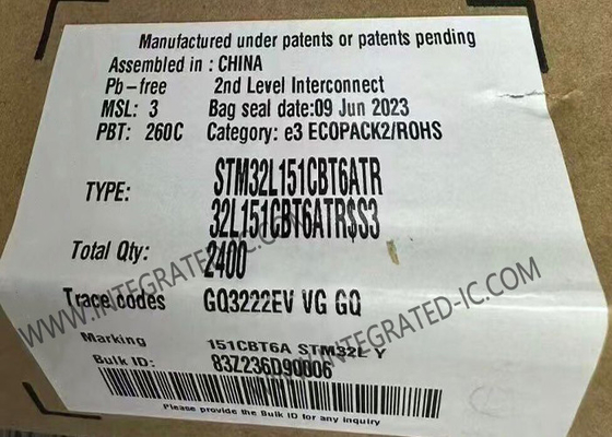 STM32L151CBT6ATR وحدة التحكم الدقيقة MCU طاقة منخفضة للغاية 32 بت ARM Cortex-M3 MCU
