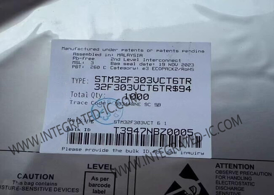 STM32F303VCT6 وحدة التحكم الدقيقة MCU 72MHz وحدة التحكم الدقيقة المدمجة LQFP-100 ARM وحدة التحكم الدقيقة