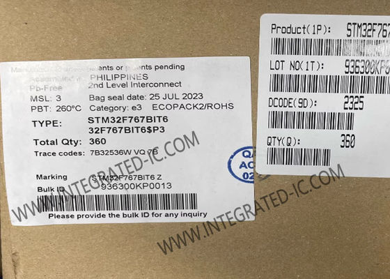 وحدة تحكم دقيقة STM32F767BIT6 MCU عالية الأداء ARM Cortex M7 IC