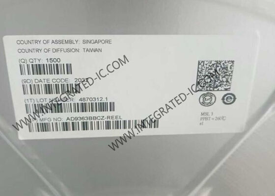 AD9363BBCZ وحدة الاتصالات اللاسلكية 325 ميغاهرتز إلى 3.8 غيغاهرتز جهاز إرسال الراديو الراديوي المرن