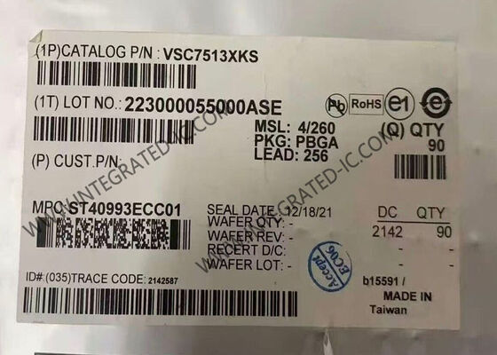 VSC7513XKS شريحة إيثرنت 8 منافذ لمحول إيثرنت جيجابت صناعي مع 4 وحدات PHY نحاسية