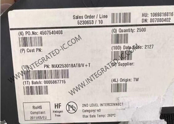 شريحة دائرة متكاملة لمنظم جهد خطي للسيارات MAX25301BATB في عبوة TDFN-10
