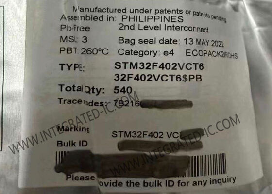 STM32F402VCT6 وحدة التحكم الدقيقة MCU عالية الأداء ARM Cortex-M4 Core حزمة LQFP100