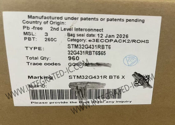 STM32G431RBT6 ARM Cortex-M4F MCU مع سرعة 170MHz ذاكرة فلاش 128KB و 32 بت واحد النواة في حزمة LQFP64