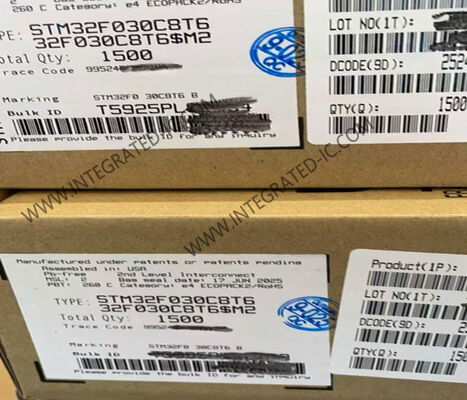 متحكم دقيق STM32F030C8T6 ثنائي 32 بت مع نواة ARM Cortex M0 بسرعة 48 ميجاهرتز و 39 دبوس إدخال/إخراج