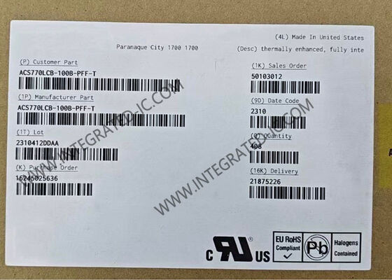 ACS770LCB-100B-PFF-T IC مستشعر التيار المتكامل بالكامل