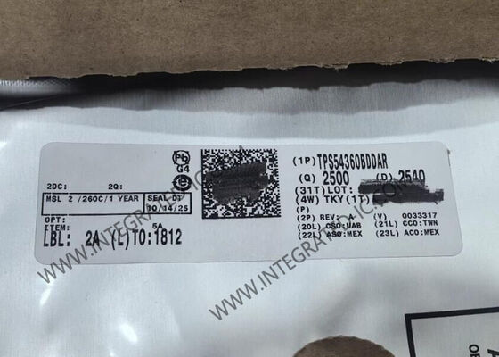 TPS54360BDDAR رقاقة الدوائر المتكاملة 3.5A محول DC DC Step-Down مع 4.5V إلى 60V مدخل و 100kHz إلى 2.5MHz تردد التبديل