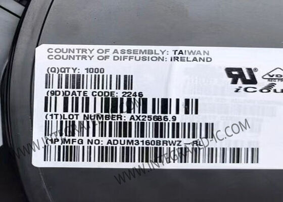 رقاقة الدوائر المتكاملة ADUM3160BRWZ 2500Vrms عازلات رقمية 1-قناة USB SOIC-16