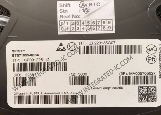 شريحة دائرة متكاملة BTS71033-6ESA، وحدة تحكم طاقة SPI بـ 6 مخارج، PG-TSDSO-24